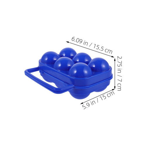 2pcs Camping Egg Holder 6 Slots Portable Container with Handle 2