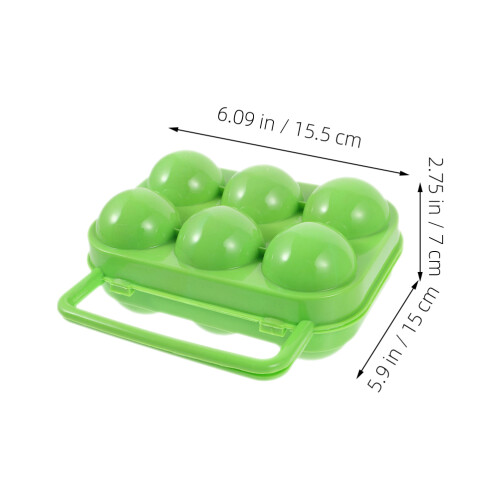 2pcs Camping Egg Holder 6 Slots Portable Container with Handle 1
