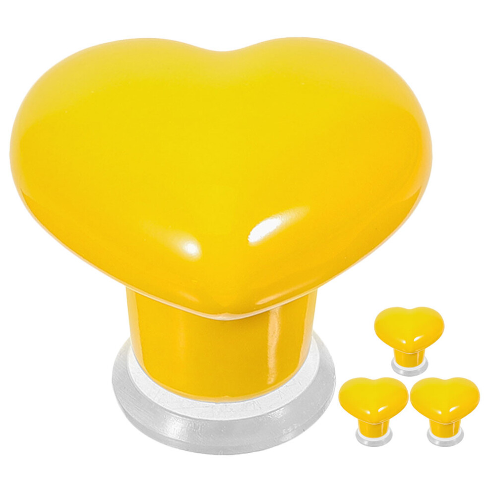 4Pcs Heart Shaped Toilet Tank Button Ceramics Push Handle 3191224720212