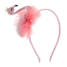 Flamingo Lace Glitter Hairband Non-Slip Headwear for Kids
