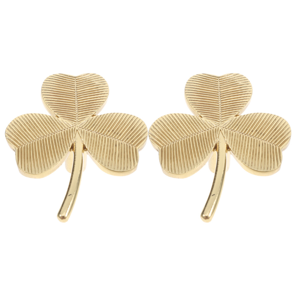 2Pc Brass Shamrock Drawer Knobs Cabinet Pull Handles 3191224727129