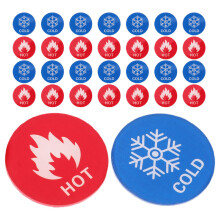 15 Pairs Hot Cold Water Sign Stickers Self-Adhesive Acrylic Labels