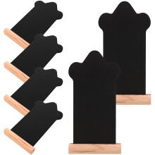 6Pcs Mini Wooden Double-Sided Chalkboard Signs For Kitchen Home Party
