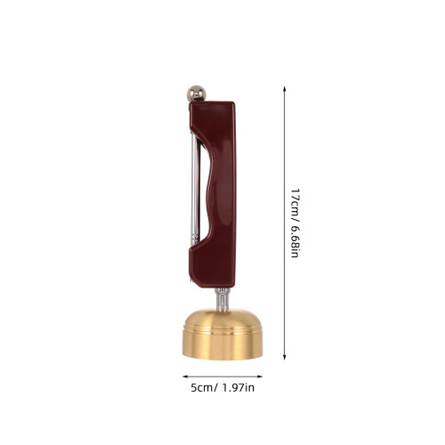 Hand Bell: Copper Prayer Bell with Automatic Handle for Temple Use 1