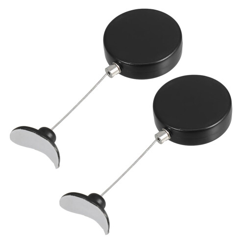 2pcs Retractable Steel Cable Lock for Controller and Outdoor Equipment