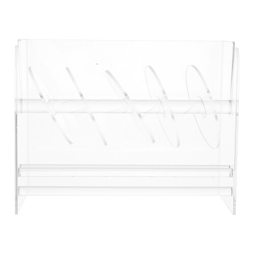 Adjustable Acrylic Label Dispenser 6 Disks Sticker Holder Organizer