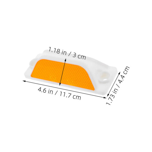 12pcs Rectangular Reflective Road Markers 4.6x1.7x1.1inch 1