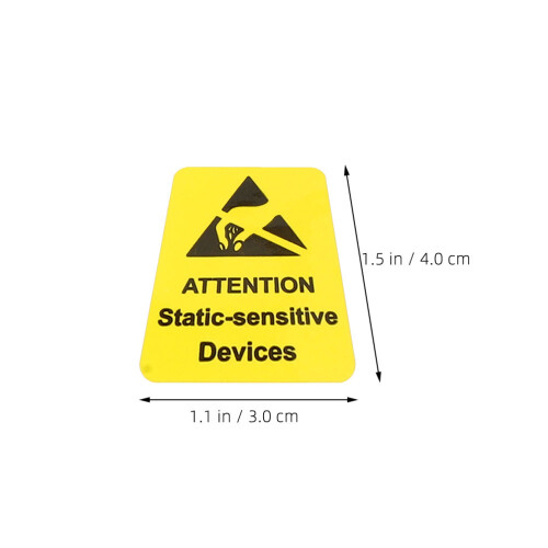 100pcs Anti-Static Warning Labels for Electrical Devices 2