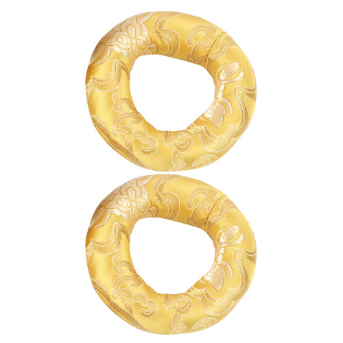 2pcs Singing Bowl Pad Round Cotton Cushion Base Stand