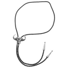 Adjustable Bull Bolo Tie Vintage Western Chain Necklace for Men Women