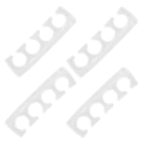 2 Pairs Silicone Toe Separators Reusable Gel Divider for Pedicure