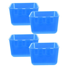 4pcs Hanging Chicken Coop Bowl Cage Feeder for Rabbit Parrot Blue