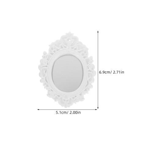 White Vintage Betta Training Mirror ABS for Aquarium Decoration 2