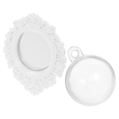 White Vintage Betta Training Mirror ABS for Aquarium Decoration