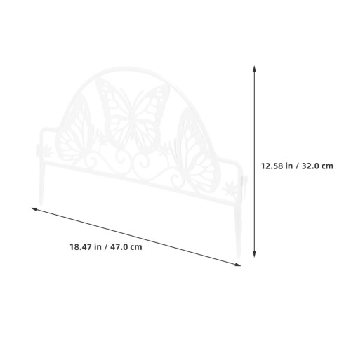 2pcs White Garden Fence with Insert Plastic Panels for Landscape 1