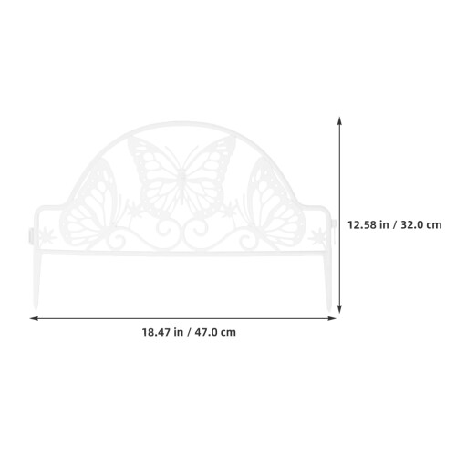 2pcs White Garden Fence with Insert Plastic Panels for Landscape 2