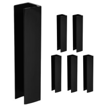 6St Zwarte PVC Veiligheidshekoplossing U-Vormig En Buiten