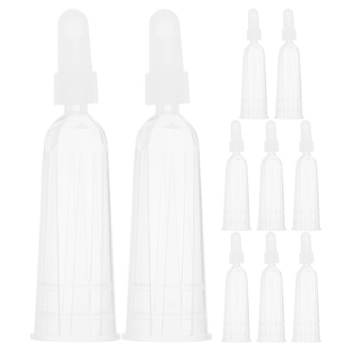 10pcs Transparent Ampule Bottle Dropper Caps for Liquid Dispensing