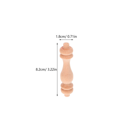 10Pièces Finials Romans Bois Beige Pour Décor Intérieur Rampe 2