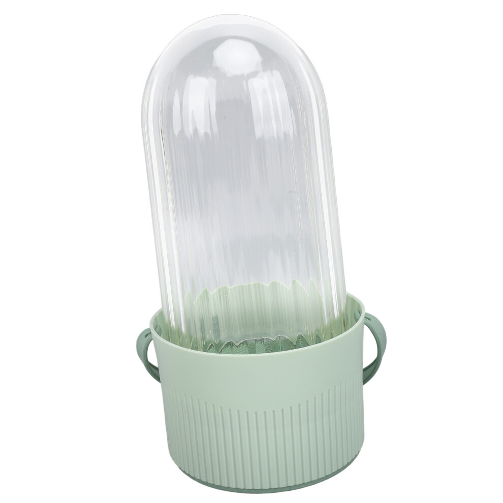 Green 3 In 1 Makeup Brush Cleaner Bowl With Lid & Storage