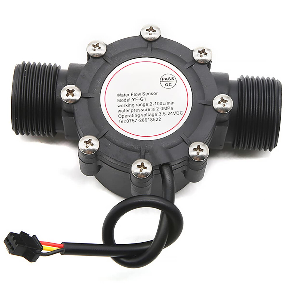 Water Flow Sensor 1 Inch Hall Effect Flowmeter Counter High Precision Water Control Switch For Low Meter Flow Rate 1Pcs 9016109689269