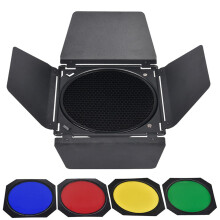 Adjustable Barn Door Honeycomb Set for Photography Lighting - 7 Inch Standard Reflector with 4 Color Options