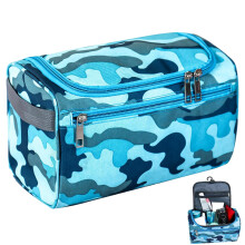Boys Wash Bag in Camouflage Design – Durable Waterproof Toiletry Bag with Handle and Zipper for Travel and Sports