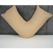 (Beige) V Pillowcases Covers Polycotton Back Neck Maternity Support V Cushion Cases Only