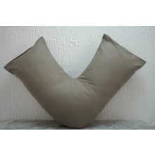 (Silver) V Pillowcases Covers Polycotton Back Neck Maternity Support V Cushion Cases Only