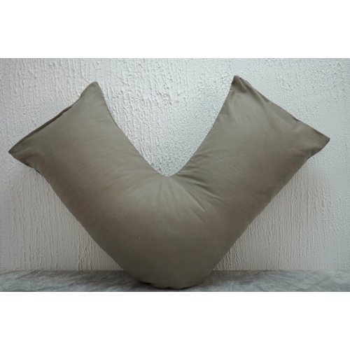 (Silver) V Pillowcases Covers Polycotton Back Neck Maternity Support V Cushion Cases Only