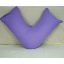 (Purple) V Pillowcases Covers Polycotton Back Neck Maternity Support V Cushion Cases Only