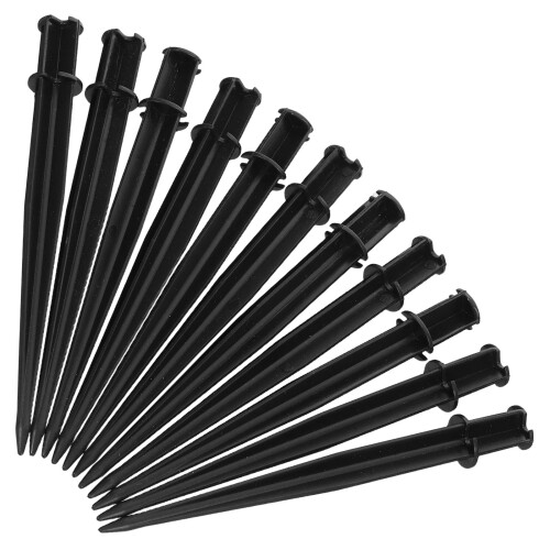 10 Pack Plastic Ground Spikes for Solar Lights Garden Lamp Holders