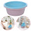 2pcs Deep Plastic Wash Basin Anti-Splash for Face Washing 10