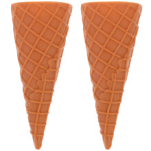 2pc Mini Realistic Artificial Ice Cream Cone Pretend Play Food Models