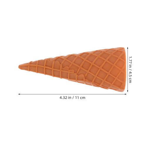 2pc Mini Realistic Artificial Ice Cream Cone Pretend Play Food Models 2