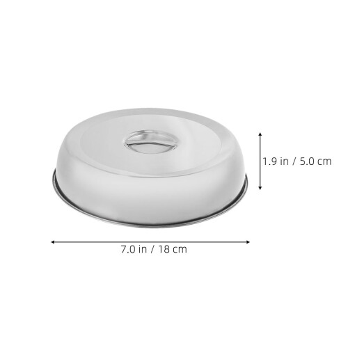 2pcs 18cm Stainless Steel Griddle Lid for Flat 1