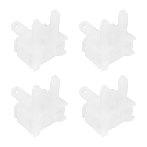 4Pcs Vertical Blind Wand Control Replacement White Diy Repair Kit