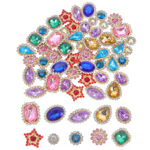 50pcs Rhinestone Flower Buttons for Sewing Crafts