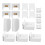18pcs Folding Curtain Hanging Brackets for Vertical Blind Replacement 11