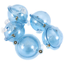 Bubble Fishing Floats 5Pcs ABS Round Bobbers 1 Inch 2-Hole Design for Freshwater Lake River Fishing Blue