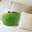 Apple Shaped Plush Throw Pillow Stuffed Fruit Decor Green 5