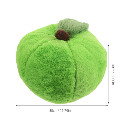 Apple Shaped Plush Throw Pillow Stuffed Fruit Decor Green 2