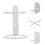 2 Pcs Metal Wall Wine Rack Holder for Kitchen Storage White 11