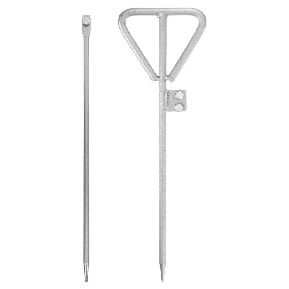 2Pcs Portable Galvanized Ground Rod Silver Iron For Generator Earthing 3191224729734