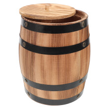 Wood Utensil Holder Vintage Desktop Storage Bucket for Kitchen Cutlery