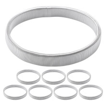 8pcs Stretchy Metal Sleeve Garters Nonslip Arm Straps