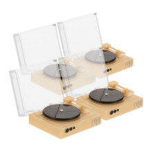 4pcs Miniature Dollhouse CD Player DIY Model Tiny Furniture Decor