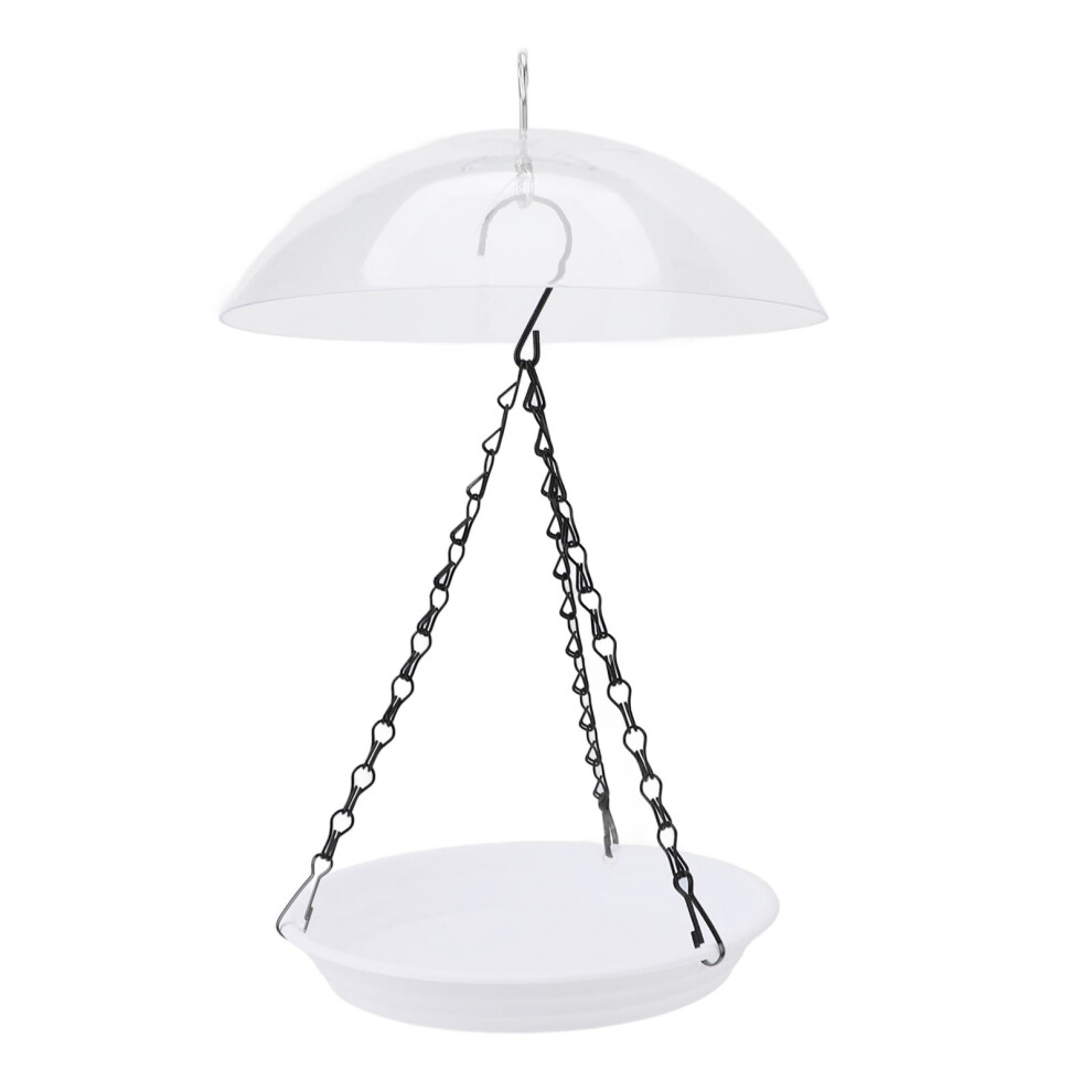 Hanging Bird Bath Feeder Outdoor Squirrel Proof Rain Cover 420g
