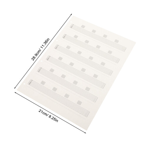 85pcs Blank Guitar Tablature Paper Sheets for Practice and Composition 2