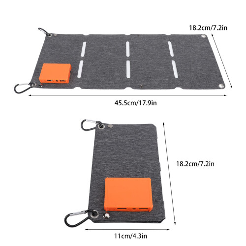 40W Monocrystalline Foldable Solar Panel with Dual USB Fast Charging QC 1